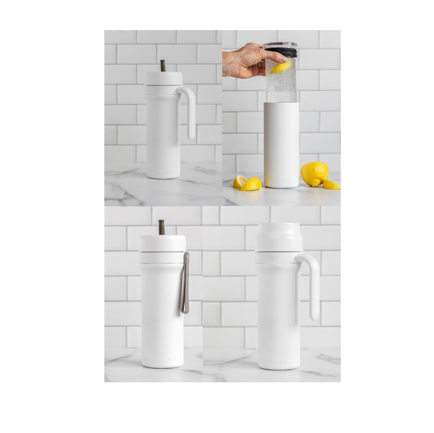 Glass Lined Water Bottle Insulated Tumbler – Vinglacé