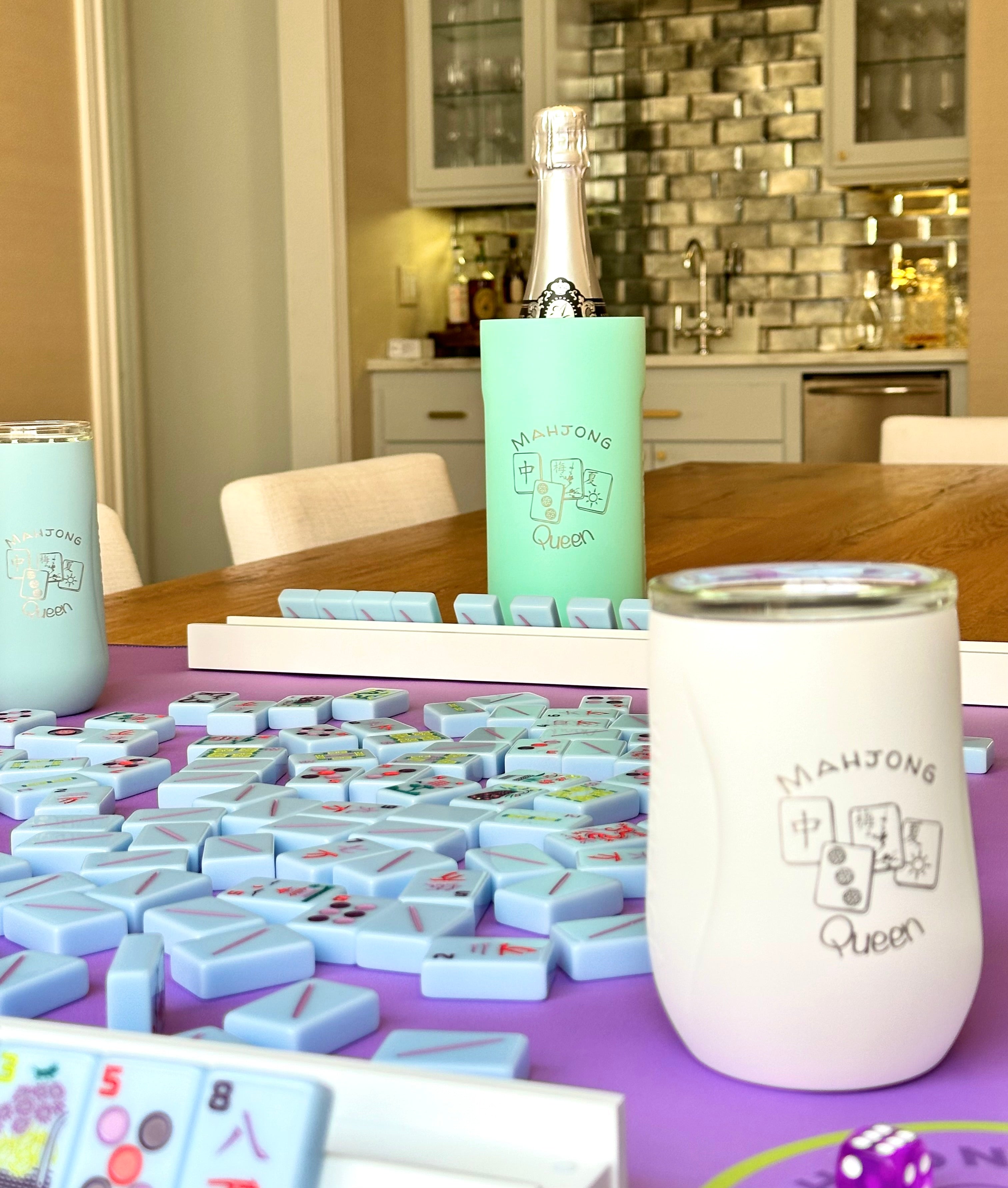 Limited Edition Mahjong Wine Tumbler in White