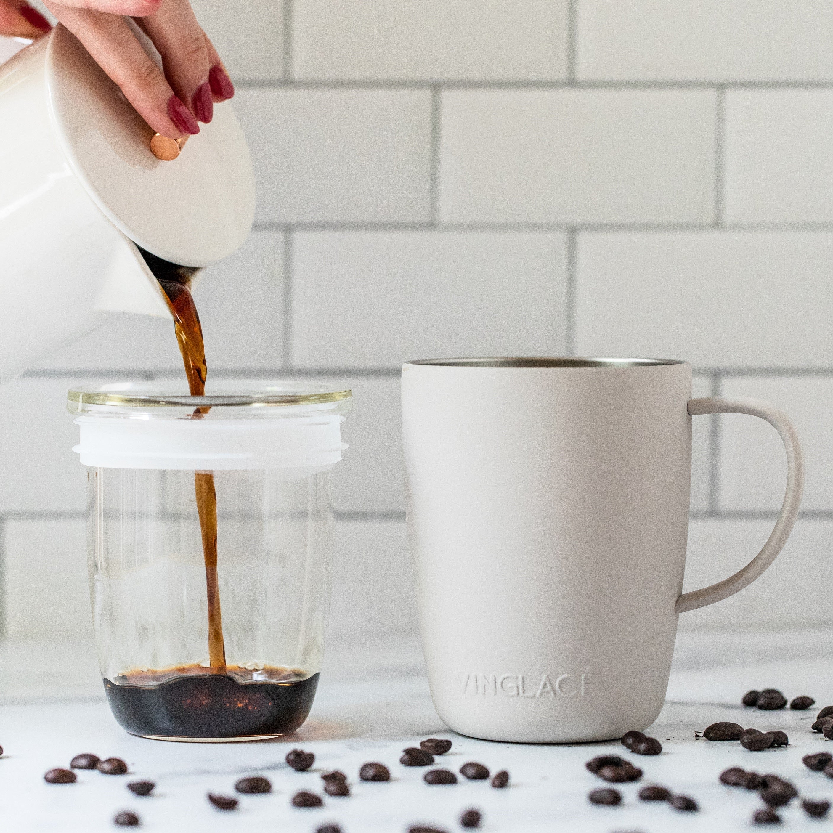 Coffee Cup Glass Insert