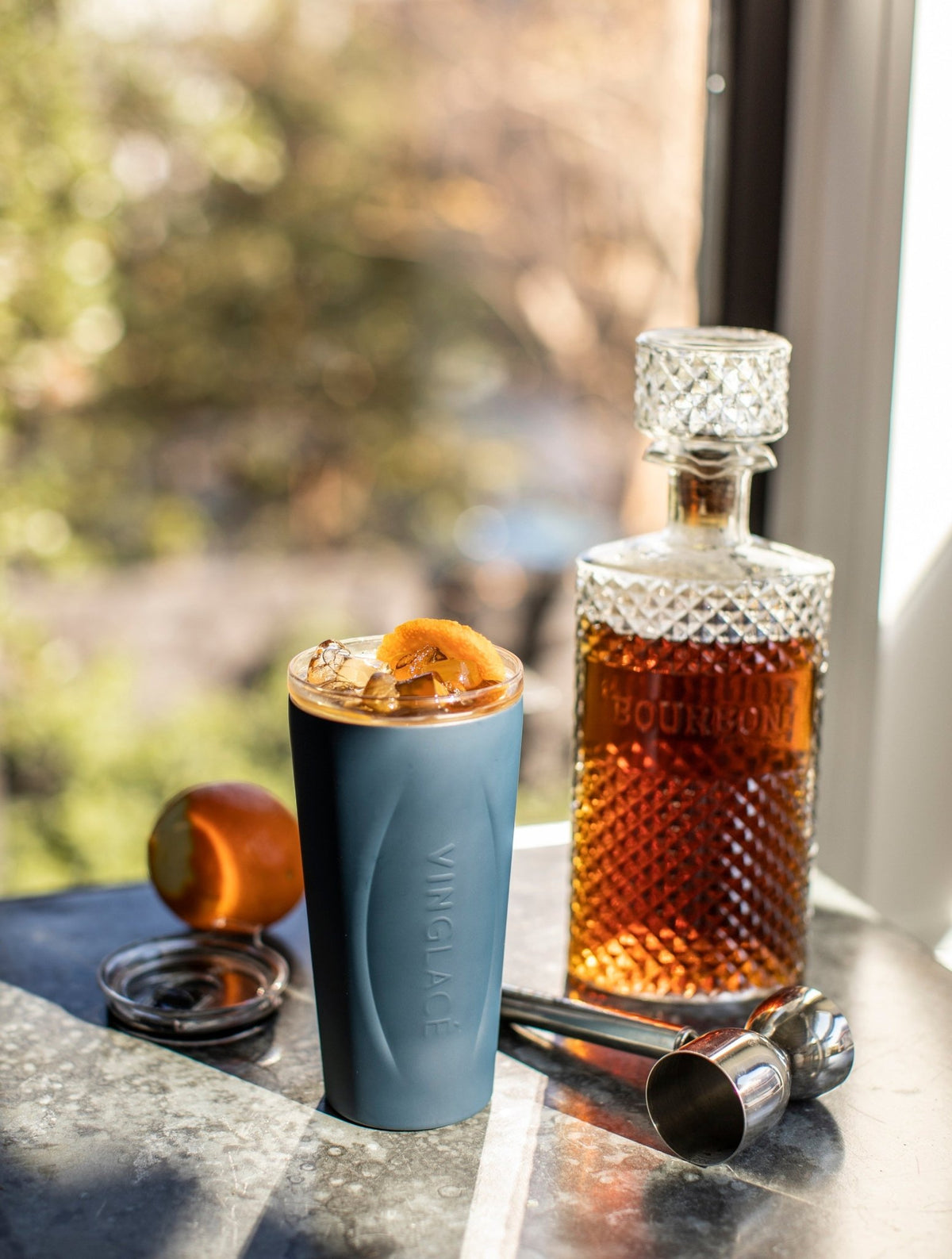 Glass Lined Tumbler Navy